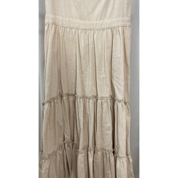 The Cousin The Label Malto Dress Cream Size Small NWT Ruffled Tier Romantic - Picture 4 of 13
